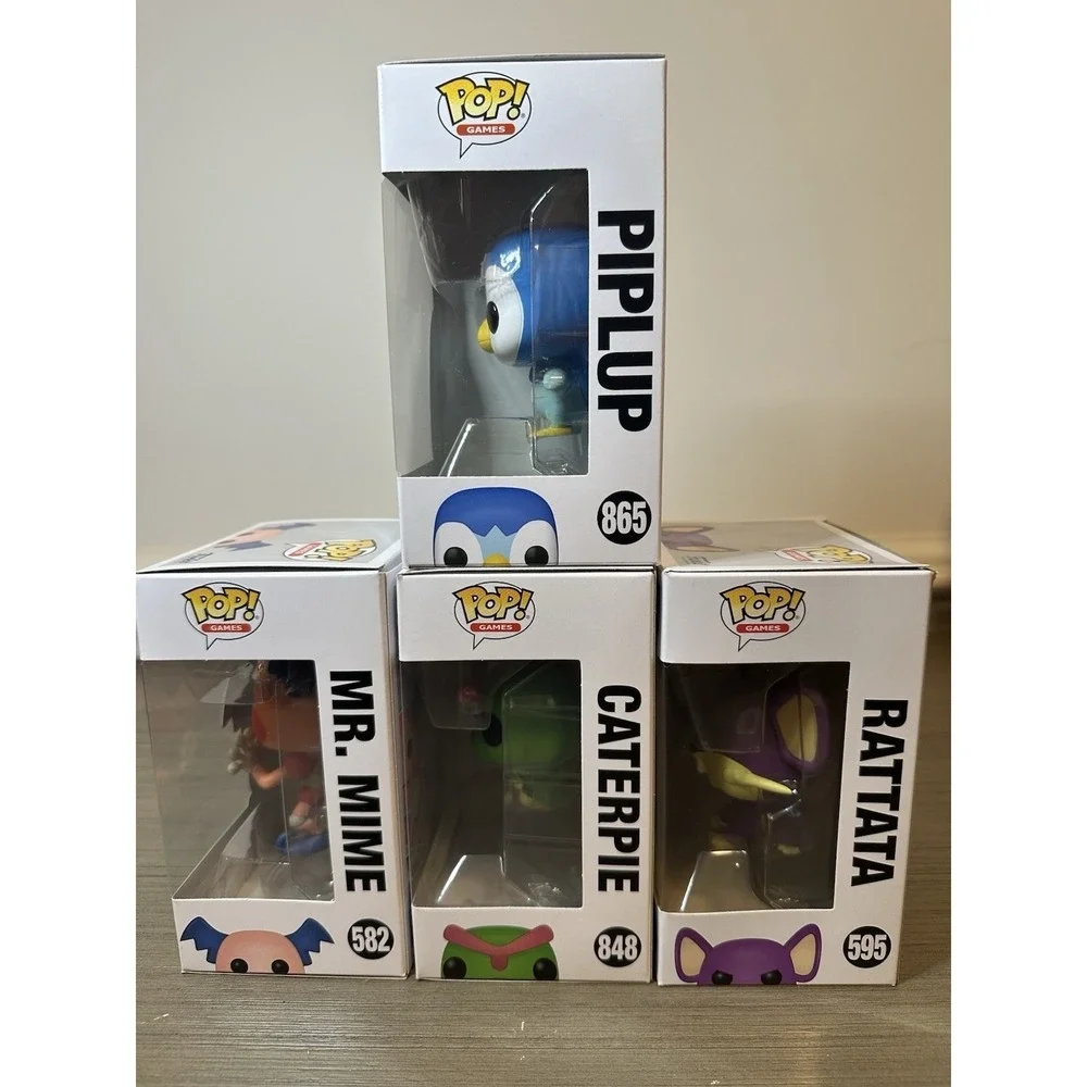 Funko Pop! Vinyl: Pokémon - Piplup /‎ Caterpie / Rattata / Mr. Mime Lot
